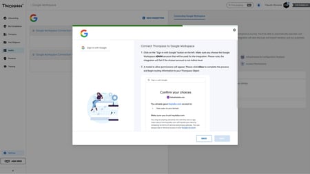 Connecting an integration to Thoropass